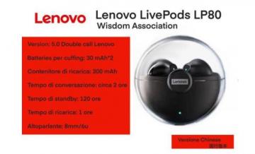 LENOVO LP80 BIANCO THINKPLUS LIVE PODS